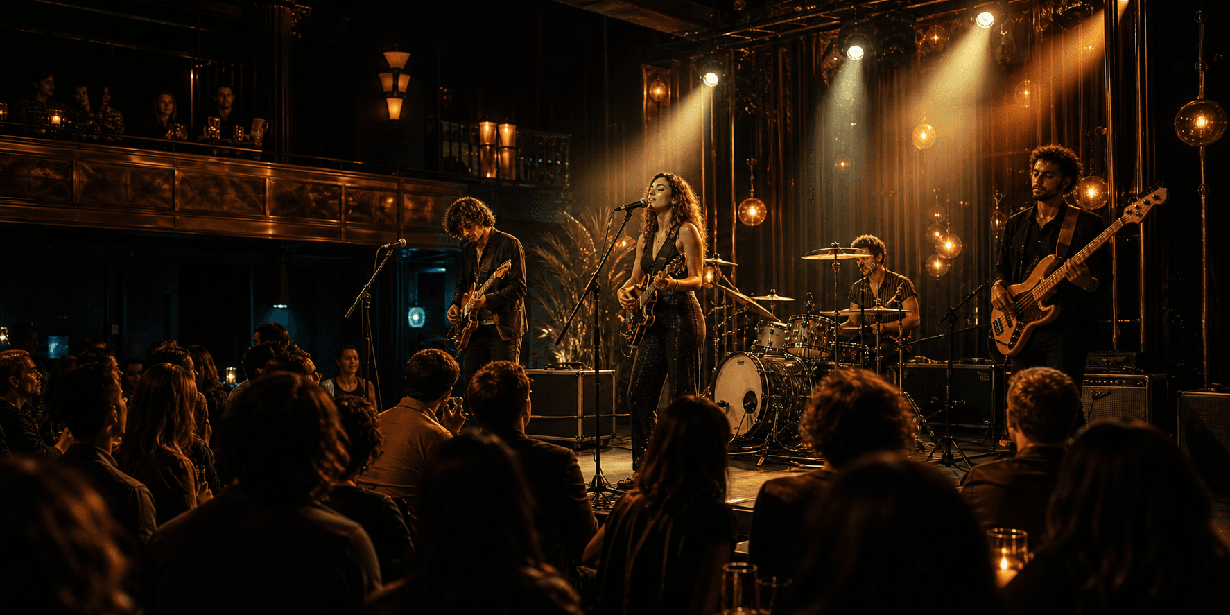 Live band performing in a premium venue